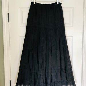 Black Broomstick Skirt